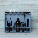 BarBoxHomeBarKitwithMilitaryGreyWall-mountStand_19-Pcs_Silver