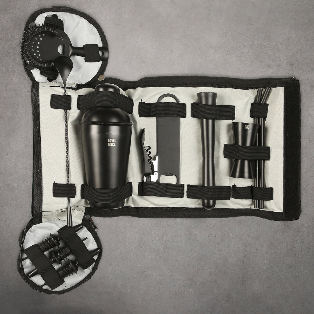 Mini Travel Kit Bag (Grey Black Matte) Bar Box