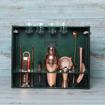 HomeBarKitwithMilitaryGreenWall-mountStand_19-Pcs_RoseGold