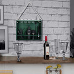 Home Bar Kit with Military Green Wall-mount Stand  19-Pcs Black Matte