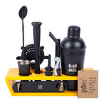 Bar Box Cocktail & Barware Tool Sets BarBox Cocktail Shaker Set with Table display stand (Black Matte)