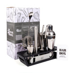 Bar Box Cocktail & Barware Tool Sets BarBox Cocktail Shaker Set with Table display stand (Stainless Steel)