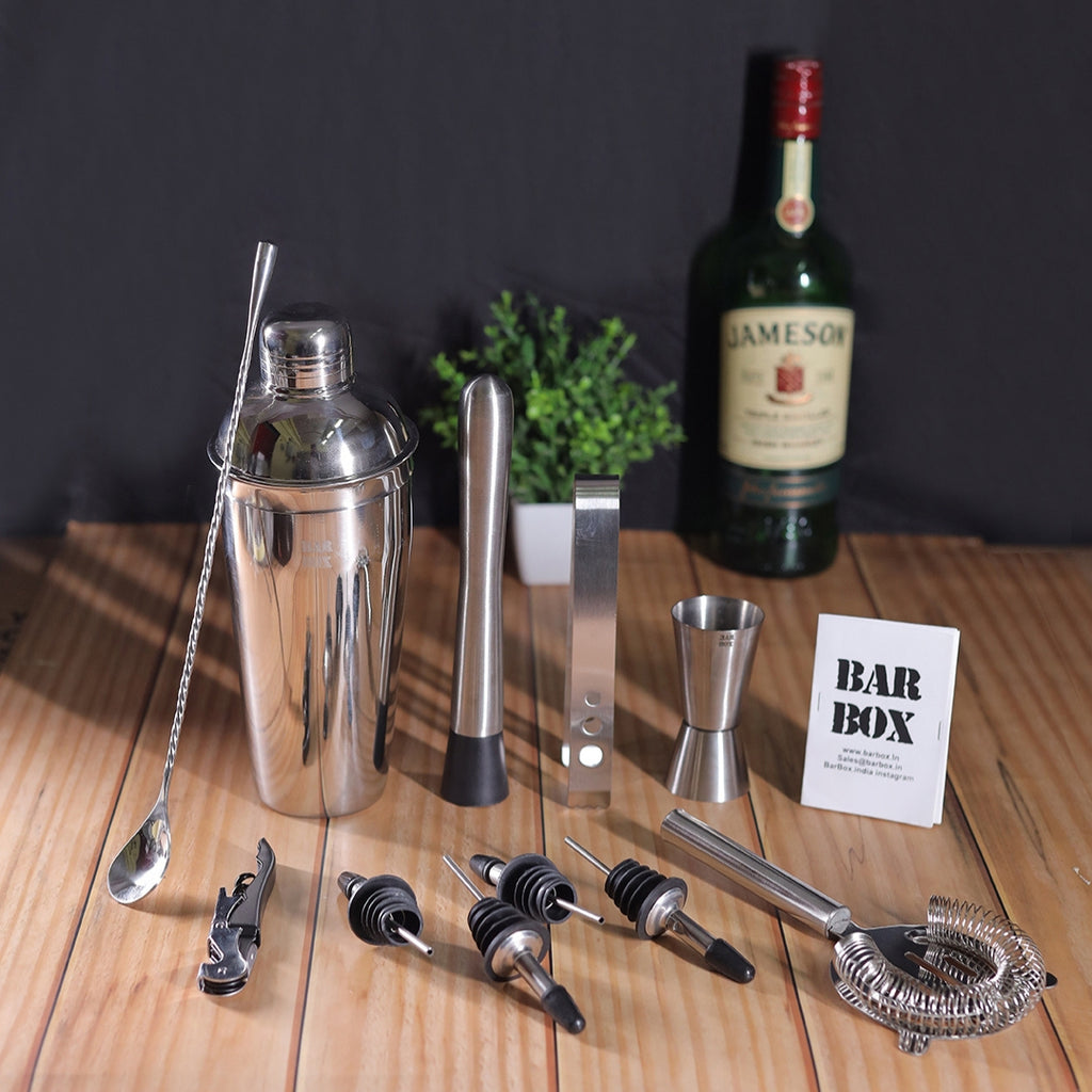 Bar Box Cocktail & Barware Tool Sets 11 Pcs Bartending kit Cocktail Shaker Set made from food grade stainless steel bartender kit Bar Set