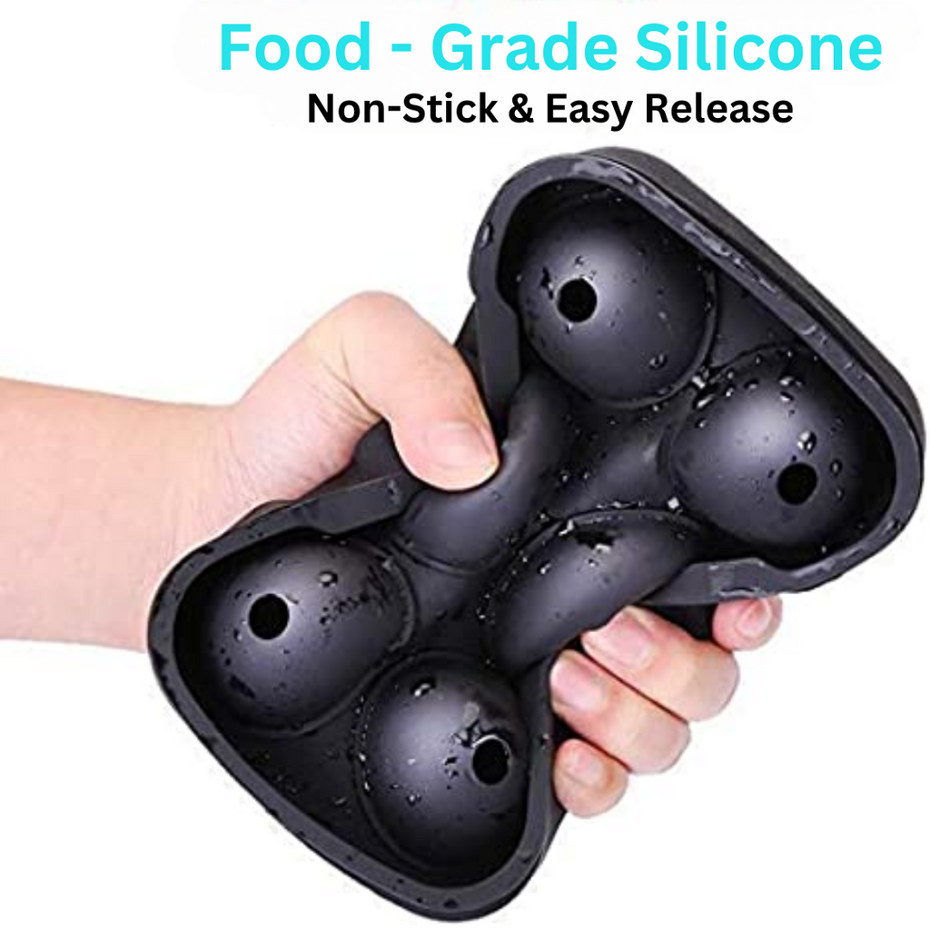  Bar Box Ice Cube Tray, 2 INCH Whiskey Ice Mold, Leak-free Round Ice Cube Mold, Easy Fill & Release Ice Ball Maker for Whiskey Cocktails Bourbon