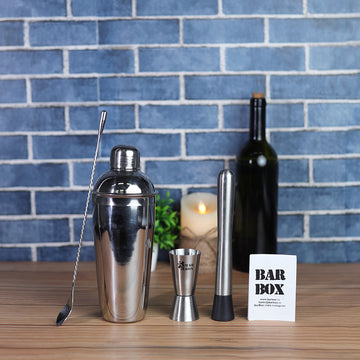 Bar Box Cocktail Shaker Set (Stainless Steel)