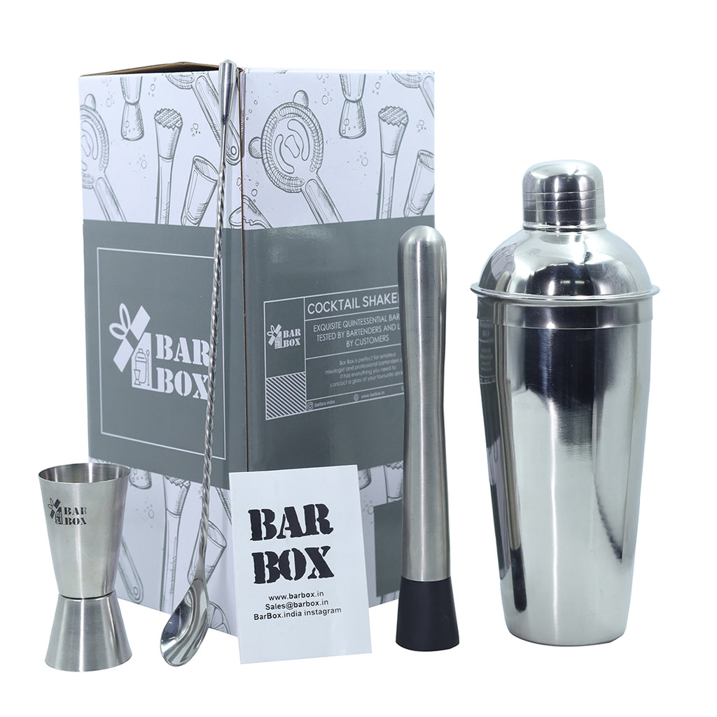 Bar Box Cocktail Shaker Set (Stainless Steel)