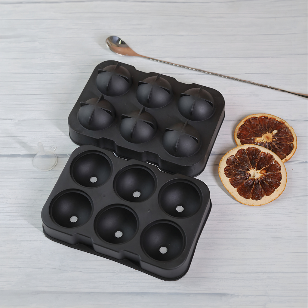  Bar Box Ice Cube Tray, 2 INCH Whiskey Ice Mold, Leak-free Round Ice Cube Mold, Easy Fill & Release Ice Ball Maker for Whiskey Cocktails Bourbon