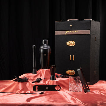 personalized bar box mobile bar set leather bar cabinet bar box set bar set box bartender kit