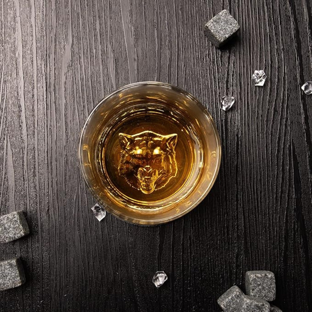 Wolf-themed whiskey glass Unique whiskey glass with wolf design Whiskey glass featuring wolf motif Wolf engraved whiskey glass Wolf head whiskey glass Howling wolf whiskey glass Whiskey glass with wolf silhouette Wolf etched whiskey tumbler Custom wolf whiskey glass Wolf-inspired whiskey drinking glass