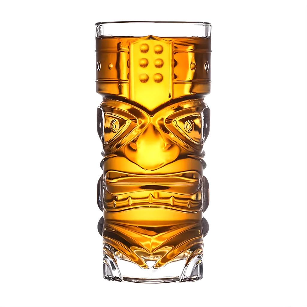 Bar Box tiki style 410ml lead-free crystal grimace pattern tiki glass cup water glass