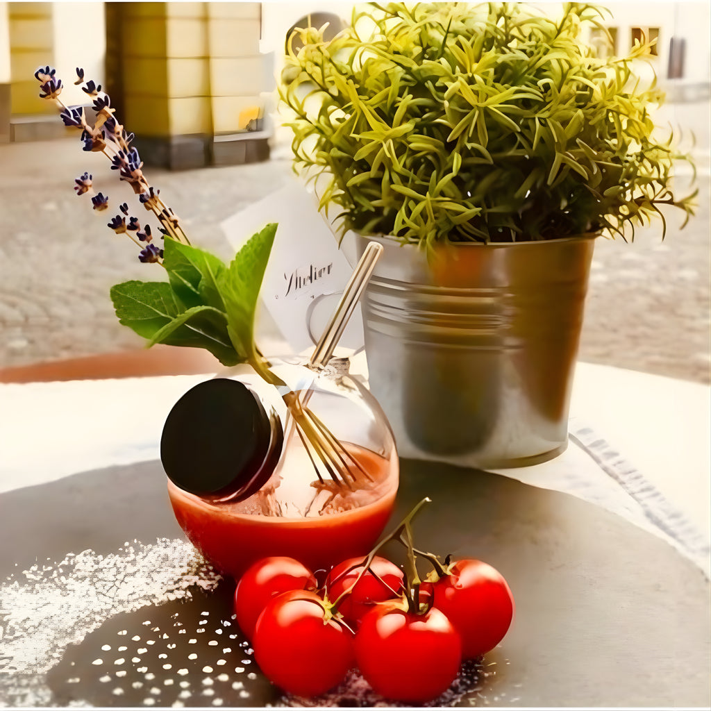 Bar Box Sperical Glass with Straw & cork