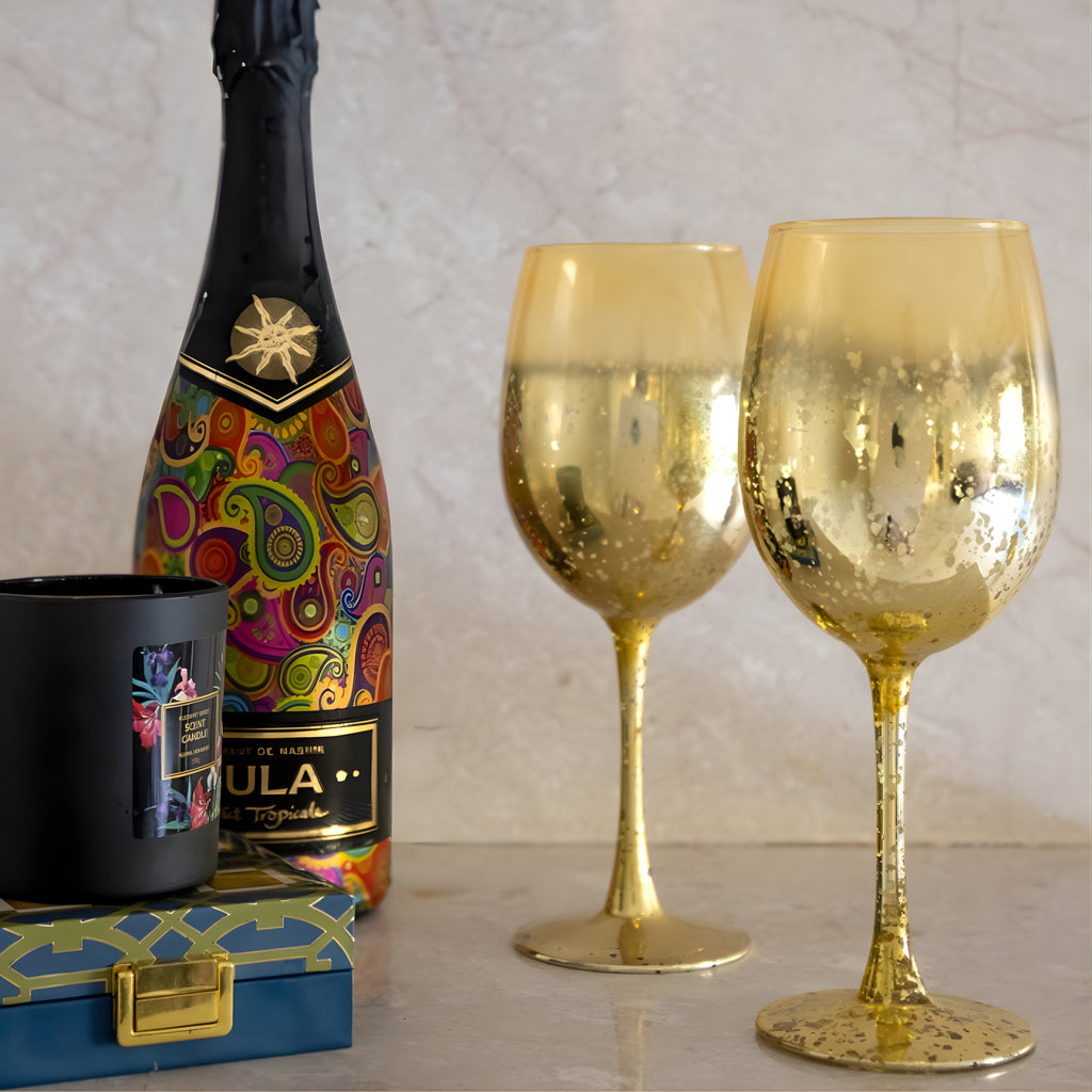 Bar Box Wine Glass -Pack of 2 Ideal for White or Red Wine Party Glass, Whisky Glass, Clear Glass (Big Wine Glass)