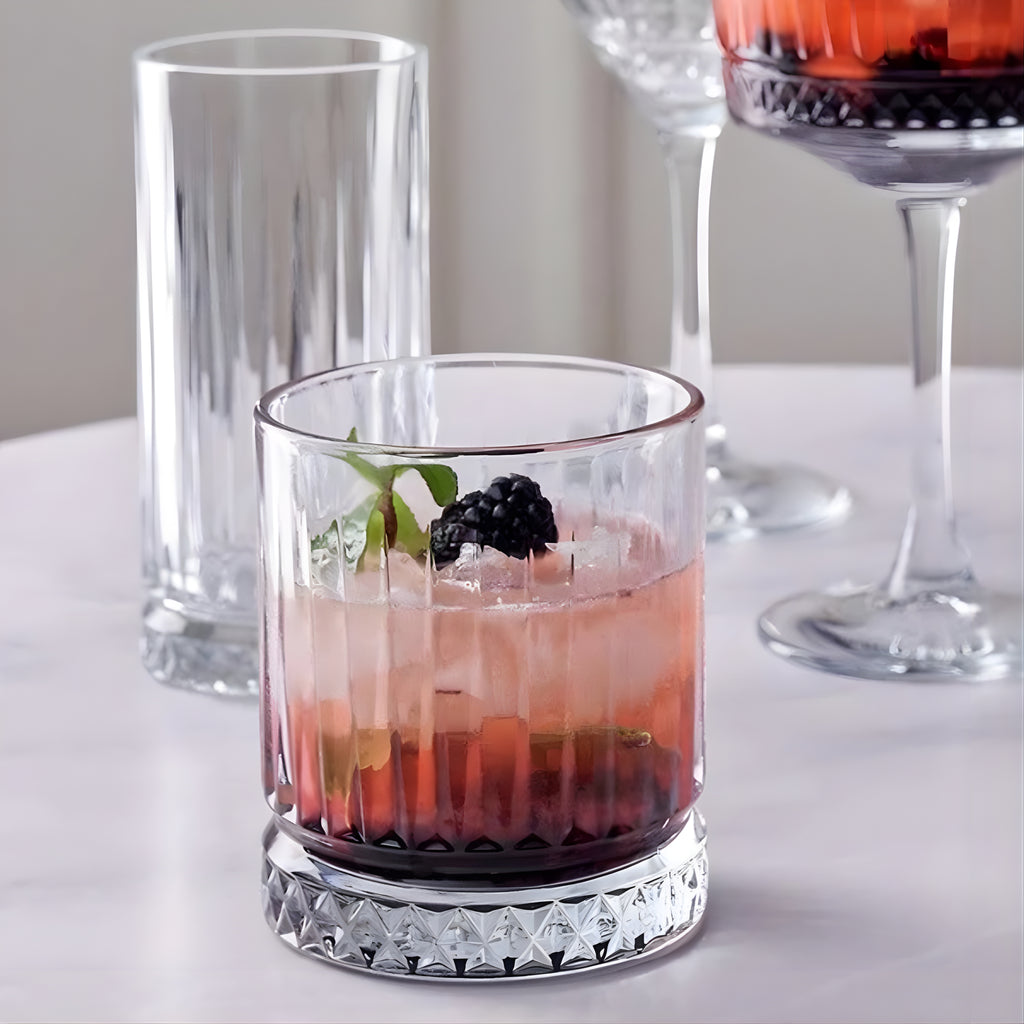 Bar Box European Crystal Whiskey Glasses Set of 2 pcs- 300 ml Bar Glass for Drinking Bourbon, Whisky, Scotch, Cocktails, Cognac- Old Fashioned Cocktail Tumblers