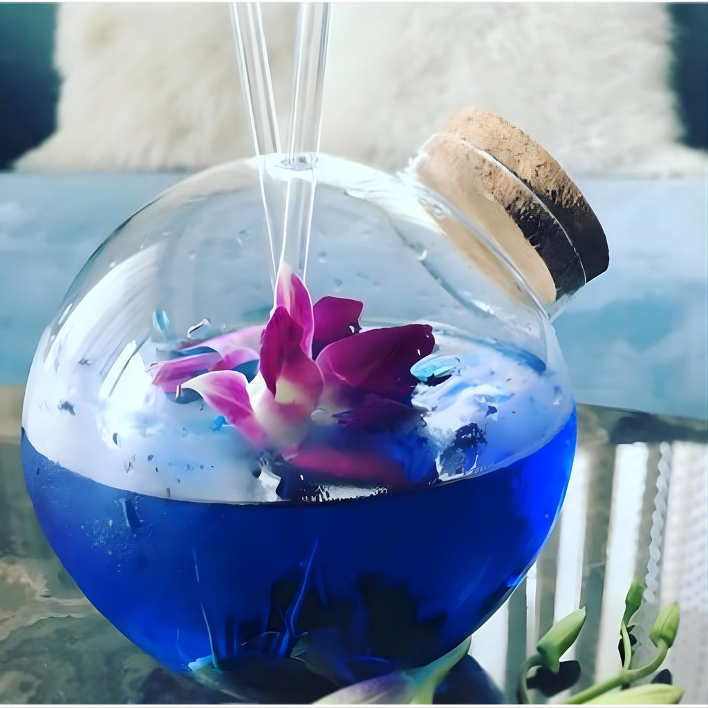 Bar Box Sperical Glass with Straw & cork