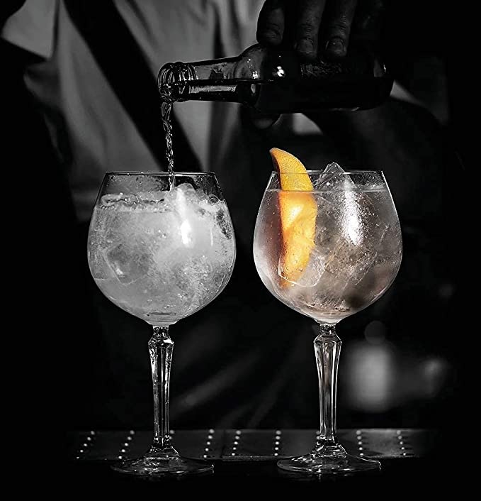 Bar Box Glass Big Round Shaped Balloon Cocktail Glass Wine Glass Set of 2 (600 ML) Transparent