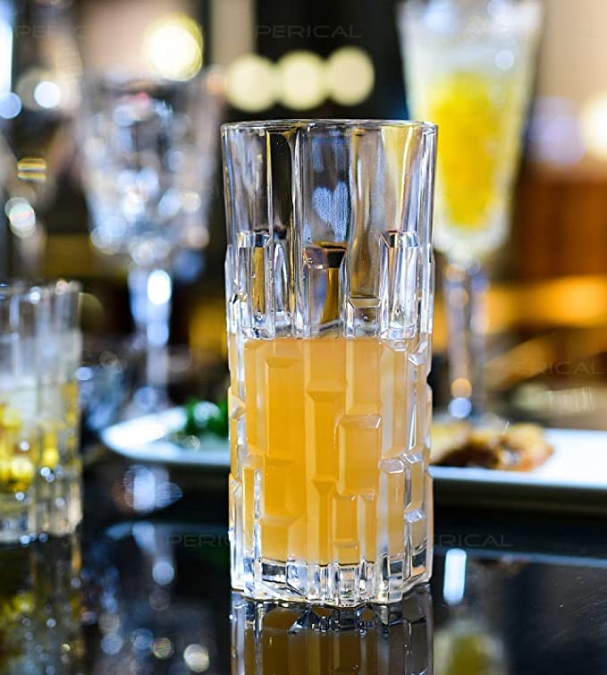 Bar Box ETNA Crystal Long Drink Water Juice Glass Tumbler -Set of 2 (355 ml)