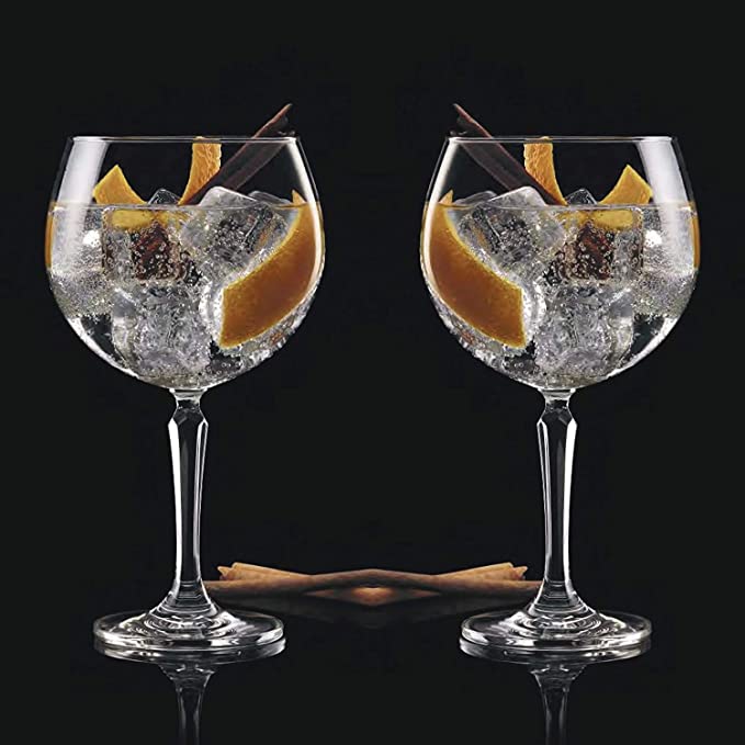 Bar Box Glass Big Round Shaped Balloon Cocktail Glass Wine Glass Set of 2 (600 ML) Transparent