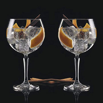 Bar Box Glass Big Round Shaped Balloon Cocktail Glass Wine Glass Set of 2 (600 ML) Transparent