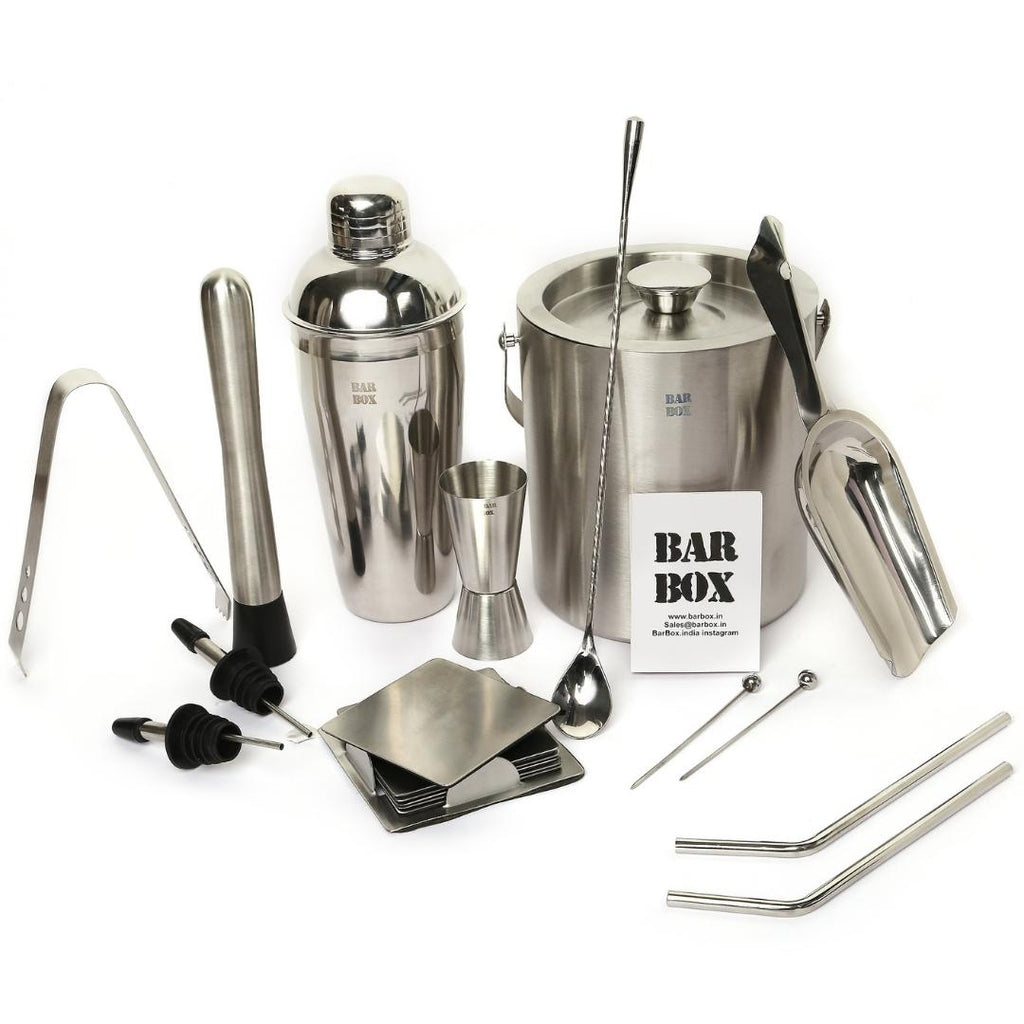 BarBox7PCSCocktailShakerSetFoodGradeStainlessSteelBartenderKitBarSetwithIceBucketSet2