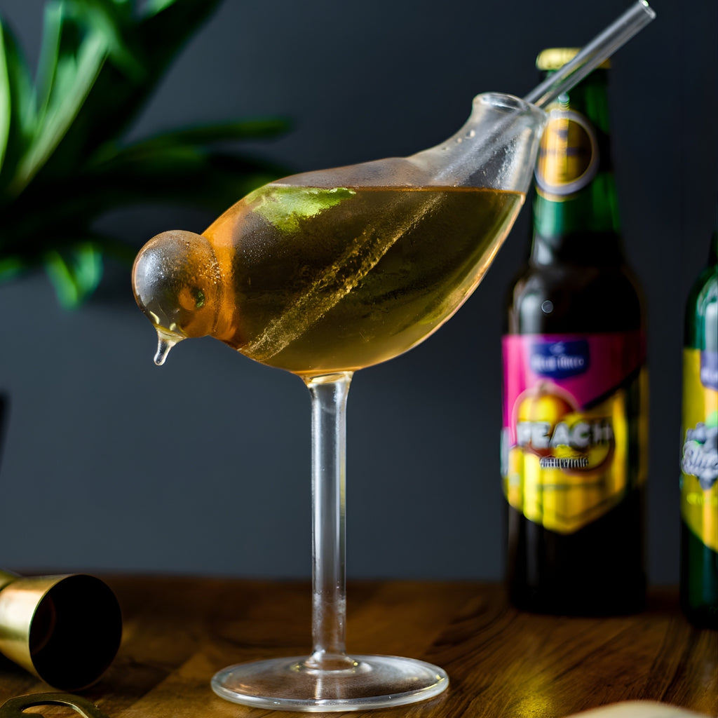 Bar Box Cocktail Glass - Creative Bird Design Cocktail Glass Set of 2, 150ml Individuality Glass Goblet