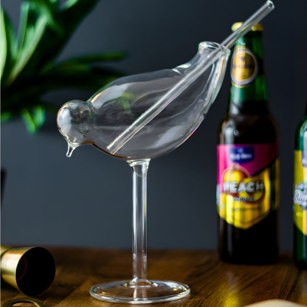 Bar Box Cocktail Glass - Creative Bird Design Cocktail Glass Set of 2, 150ml Individuality Glass Goblet