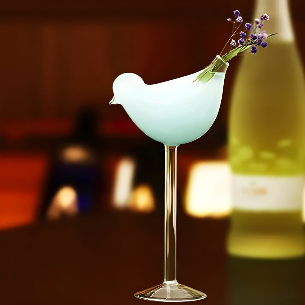 Bar Box Cocktail Glass - Creative Bird Design Cocktail Glass Set of 2, 150ml Individuality Glass Goblet