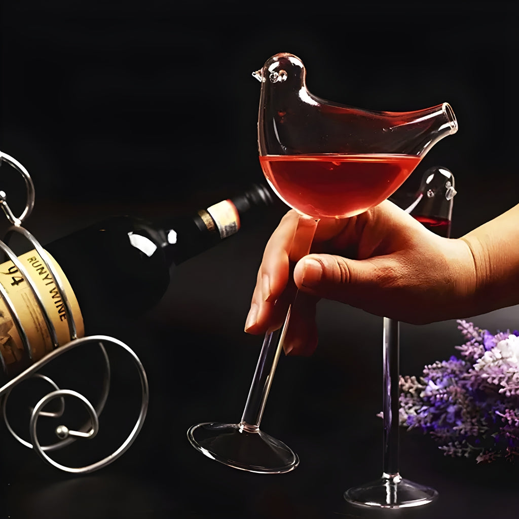 Bar Box Cocktail Glass - Creative Bird Design Cocktail Glass Set of 2, 150ml Individuality Glass Goblet