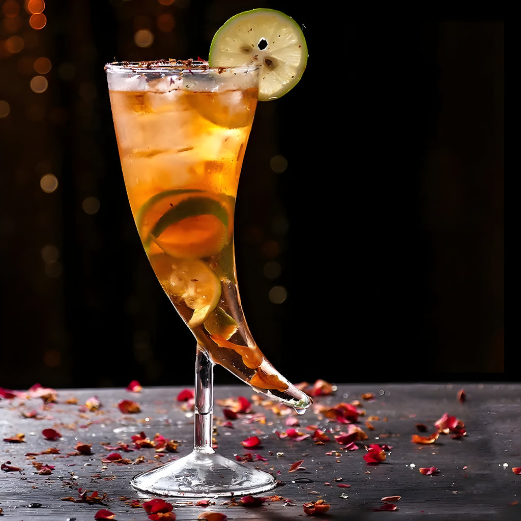 Bar Box Moon Shaped Wine Glass Horn Shaped Drinking Glass Drinking Horn Mug Glass Bar Martini Glasses Mojito Glass for Home Wedding Party Bar