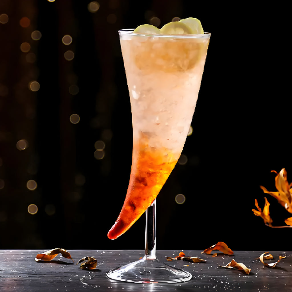 Bar Box Moon Shaped Wine Glass Horn Shaped Drinking Glass Drinking Horn Mug Glass Bar Martini Glasses Mojito Glass for Home Wedding Party Bar