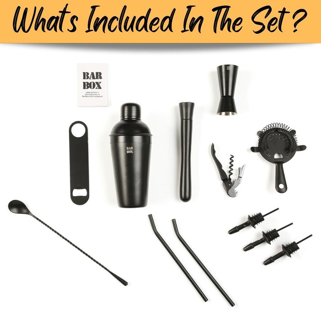     BarBoxTravelKitBag_EasytoCarryPortableMinibarLiquorToolSet_Grey-BlackMatte