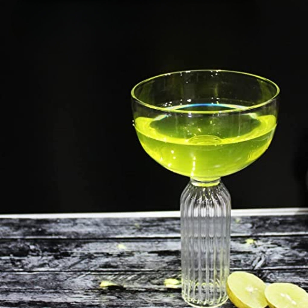 Products Bar Box Ribbed Stem Martini Glass Set | Ideal for Serving Martini, Ice Creams, Desserts & Cocktails | Suitable for Restaurants and Bars | Unique Gift Set | 250ML