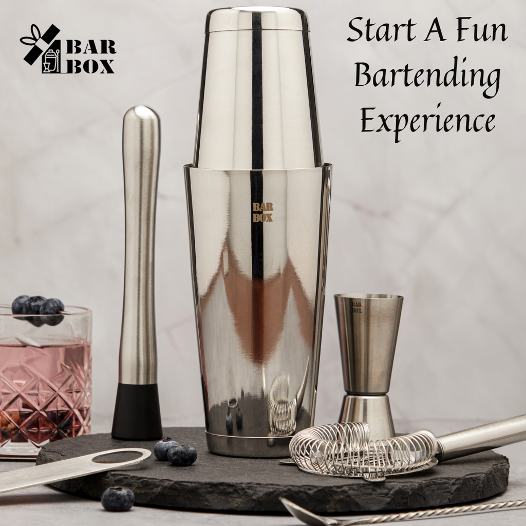 Bar Box Cocktail & Barware Tool Sets 14 Pcs Cocktail Shaker Set | Steel Bartender Kit Bar Set