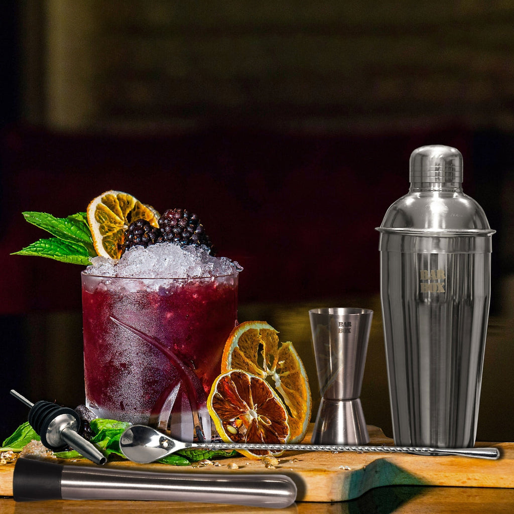 Bar Box Cocktail & Barware Tool Sets 7 Pcs Cocktail Shaker Set | Steel Bartender Kit Bar Set