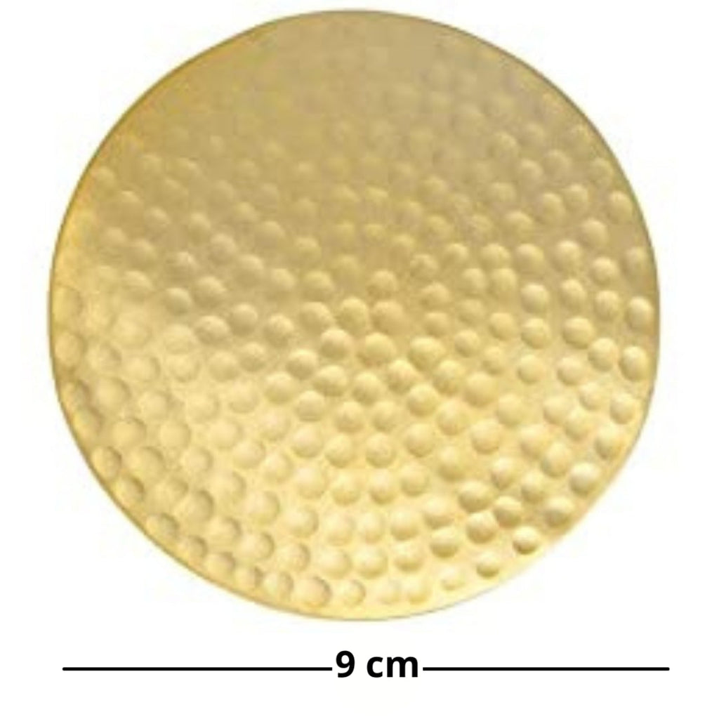 Bar Box Bar Box Gold Plating Hammered Design Coasters with Velvet Base for Drinks and Cups Set of 6 with Stand