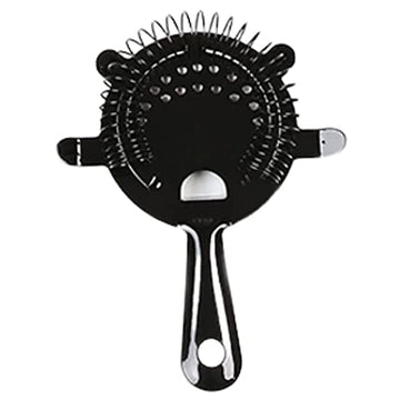 Bar Box Cocktail & Barware Tool Sets Bar Box Hawthorne Strainer for Drinks - Cocktail Strainer Stainless Steel - Bar Strainer Cocktail Drink Strainer Bartending Strainer Hawthorne Strainer Bartender Strainer (Metallic Black)