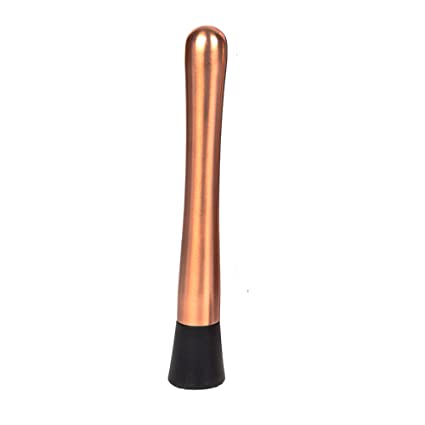 Bar Box Cocktail & Barware Tool Sets Bar Box Muddler for Cocktails - 8inch Long 1pc Stainless Steel Fruit Crusher - Bar Tools for Home for Making Mojito Mix and Other Fruit Drinks (Rose Gold)