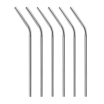 Bar Box Cocktail & Barware Tool Sets Bar Box Stainless Steel Drinking Straws (Set of 6) Silver