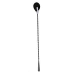 Bar Box Cocktail & Barware Tool Sets Bar Spoon Mixing Bar Spoon Stainless Steel Professional Cocktail Bar Tool 12 Inches Japanese Style Teardrop End Design (Metallic Black)