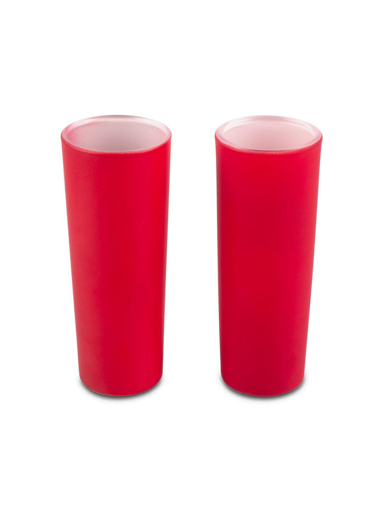 BarBox Bright Red Tequila Shot Glasses (Set of 2) - Bar Box