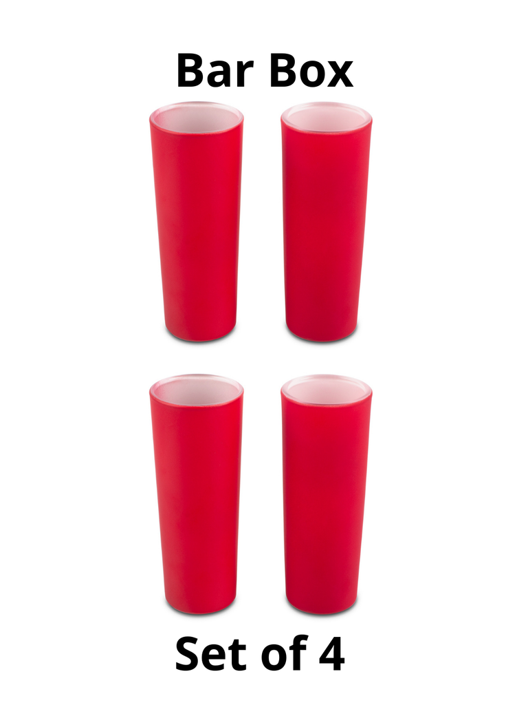 Bar Box BarBox Bright Red Tequila Shot Glasses (Set of 4)