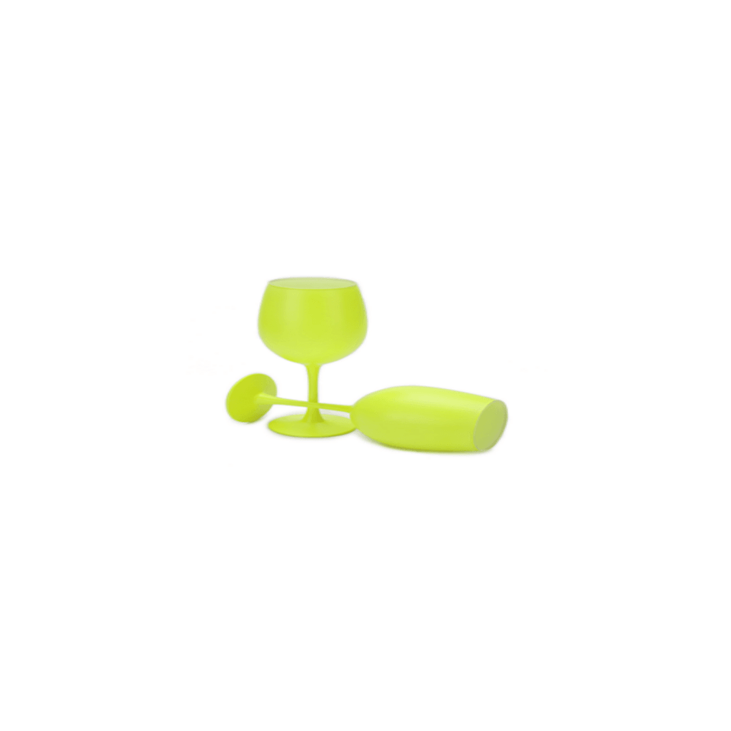 BarBox Claclac Bright Green Crystal Wine Glass (Set of 2) - Bar Box