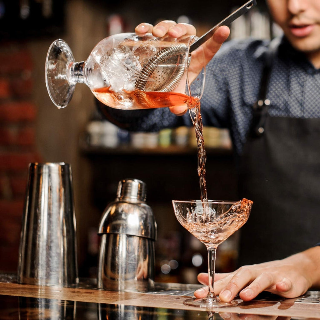 Bar Box Cocktail & Barware Tool Sets BarBox Cocktail Shaker Set with Bottle shaped display stand (Mahogany)