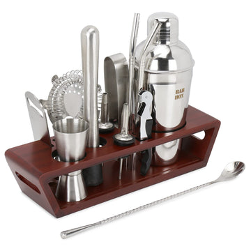 Bar Box Cocktail & Barware Tool Sets BarBox Cocktail Shaker Set with Table display stand (Stainless Steel)