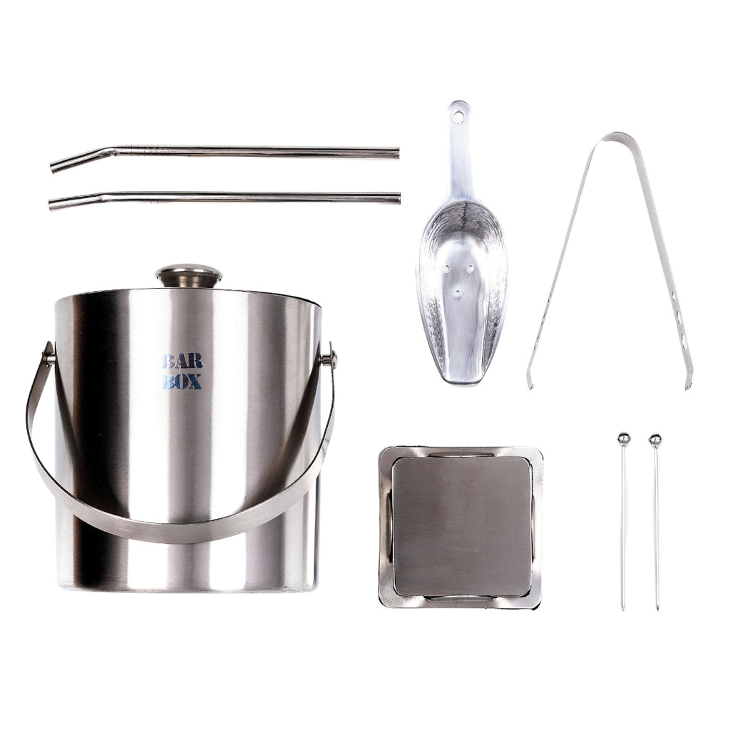 Bar Box BarBox Double Walled Stainless Steel Insulated Ice Bucket with Lid | Keeps Ice Cold for 6 h | Perfect for Home bar, Gifting, Parties(1.5L)
