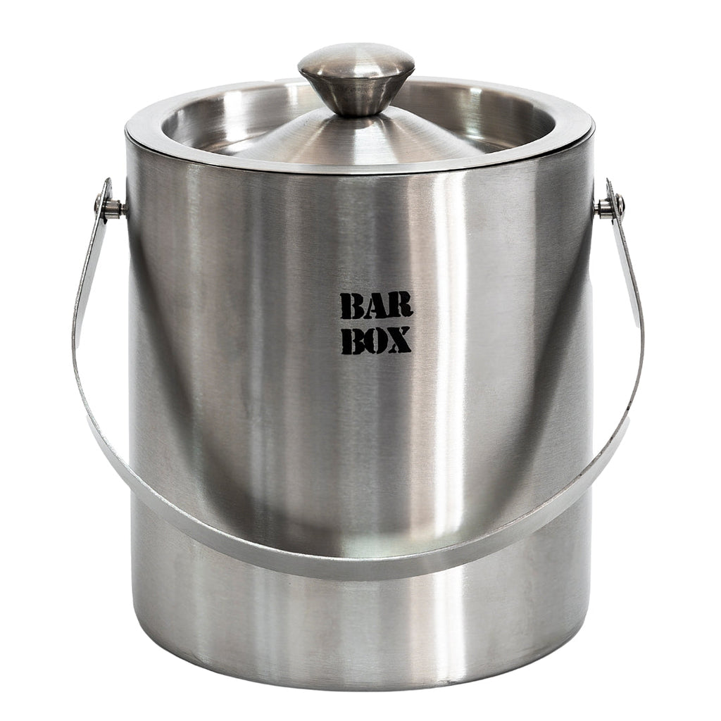 Bar Box BarBox Double Walled Stainless Steel Insulated Ice Bucket with Lid | Keeps Ice Cold for 6 h | Perfect for Home bar, Gifting, Parties(1.5L)