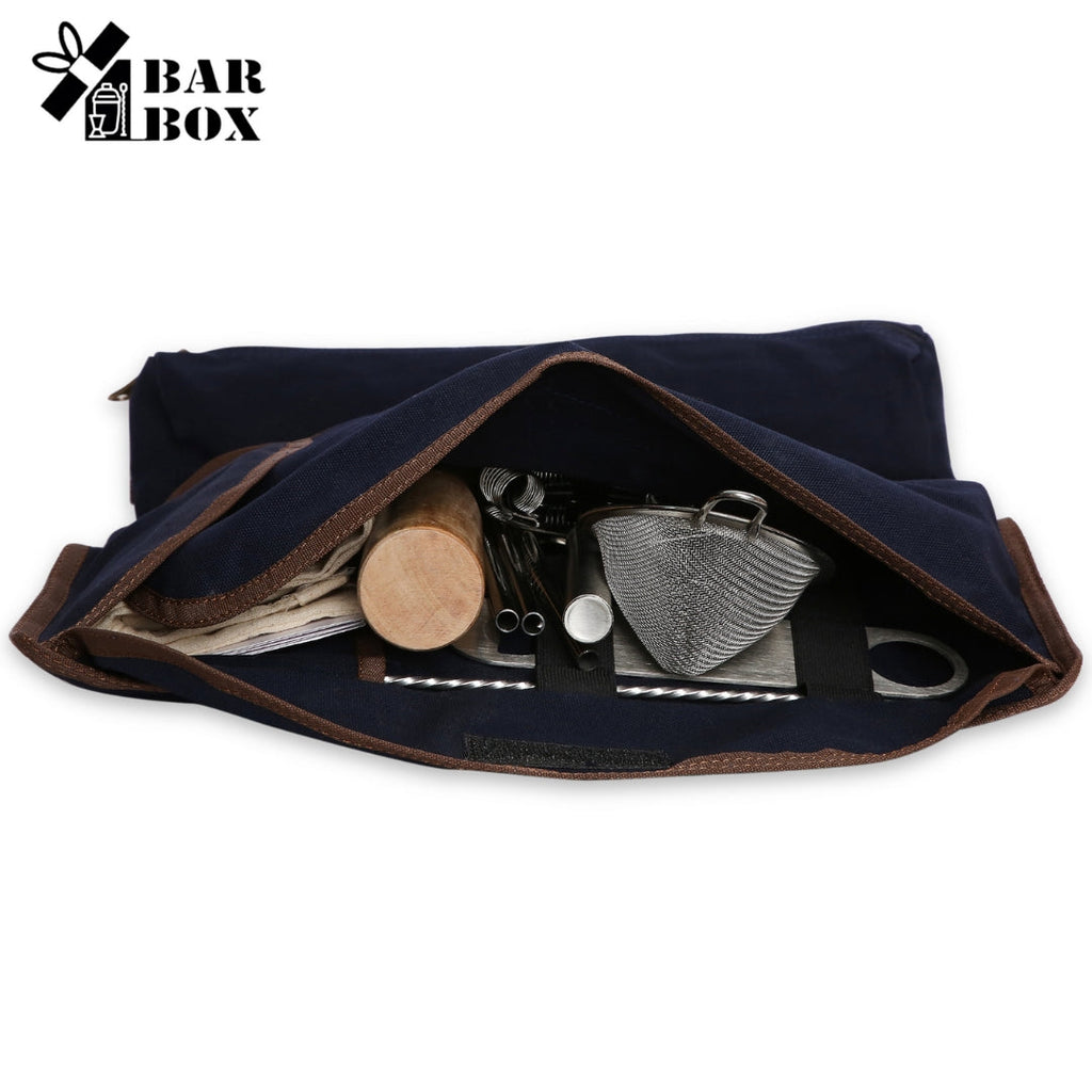 Bar Box Cocktail & Barware Tool Sets BarBox Mega Bartender Travel Kit Bag(BLue)(24pcs)