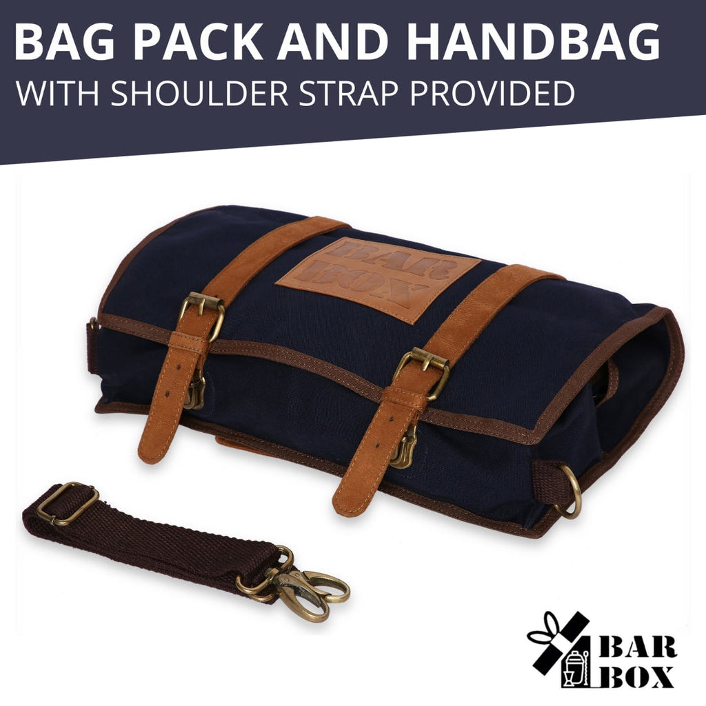 Bar Box Cocktail & Barware Tool Sets BarBox Mega Bartender Travel Kit Bag(BLue)(24pcs)