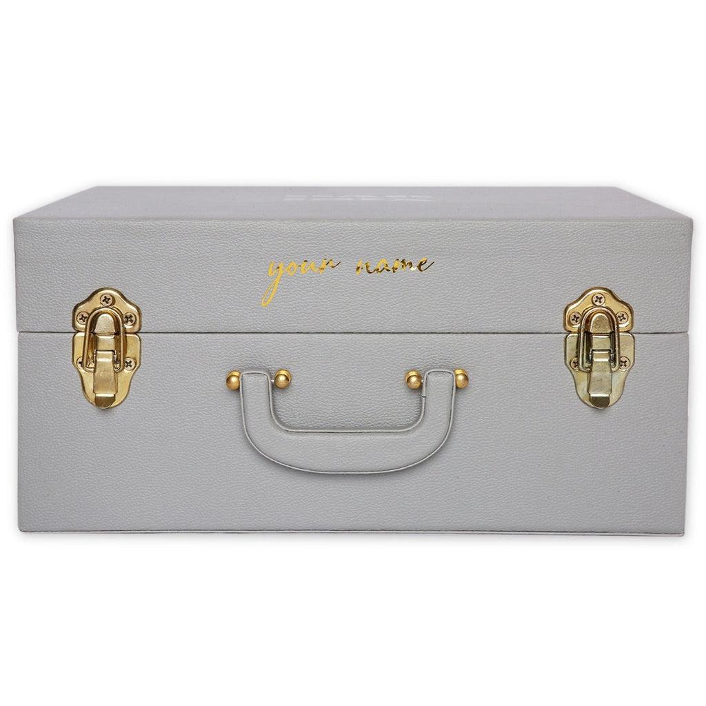 Bar Box BarBox Portable Bar Set in Leather case with 3 Whiskey Glass(Vintage Beige)