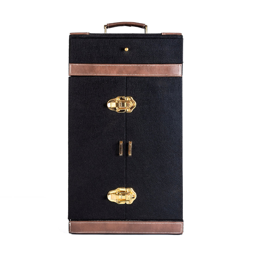 Bar Box BarBox Portable leather Bar cabinet (16-Pcs)(Black)