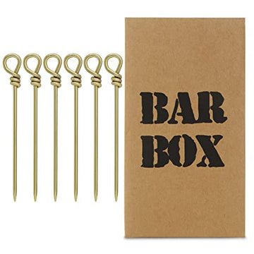 Bar Box BarBox Rose-Gold Cocktail Picks | Reusable Martini Picks - Stainless Steel Toothpicks